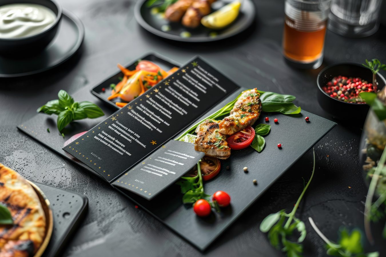Trifold menu